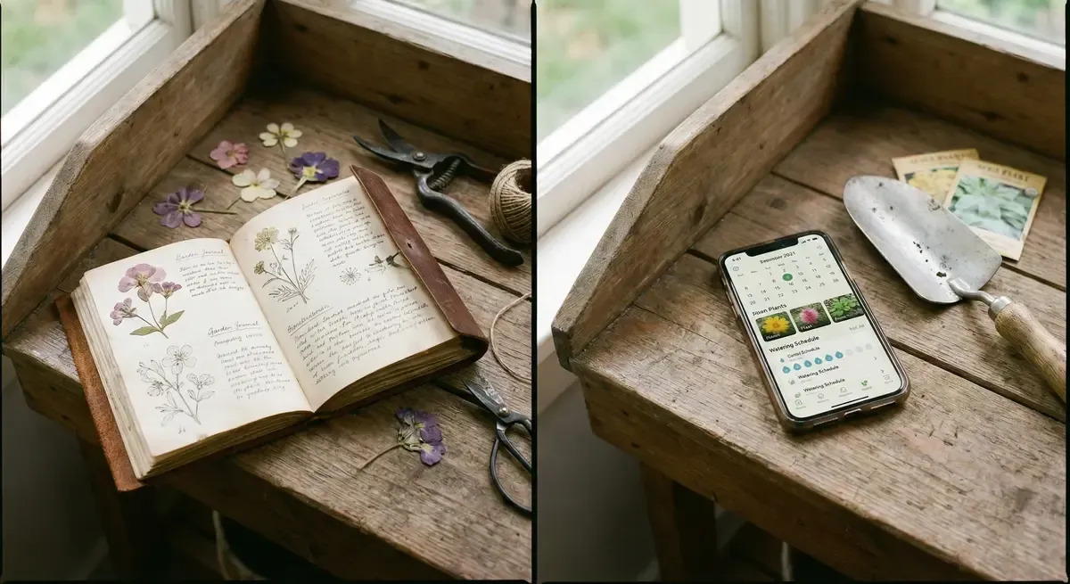 Digital vs Paper Garden Journal