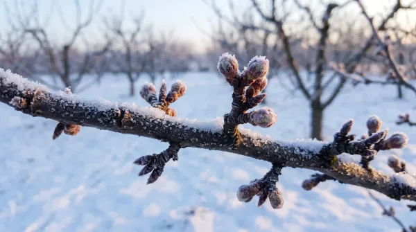 Resistenza al freddo degli alberi da frutto: le temperature che uccidono gemme, legno e radici
